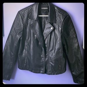 Black leather jacket